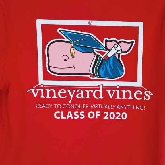 Vineyard Vines Red Tee Shirt XS Short Sleeved. Class Of 2020 - Picture 4 of 6